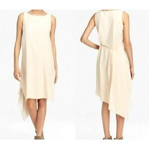 Eileen Fisher asymmetrical shift dress ballet neck large